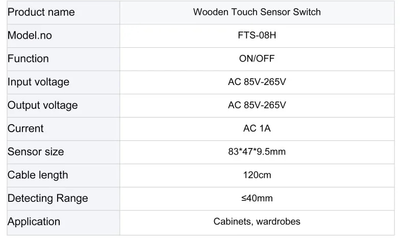 AC-Spannung 85V-265V LED-Licht-Touchschalter, kann 40 mm dickes Holz durchdringen, Dimm-Touch-Controller für Heimbeleuchtung – Detail 2