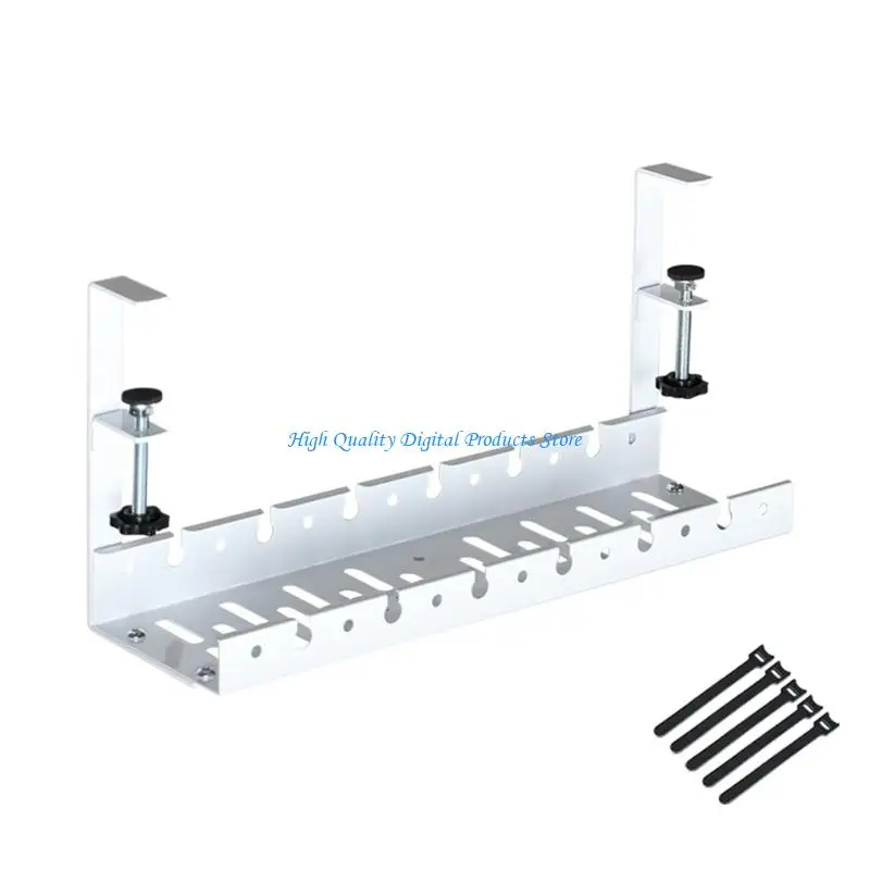 U2JE Retractable Cable Management Tray Mount Under Table For Workspaces Tidiness