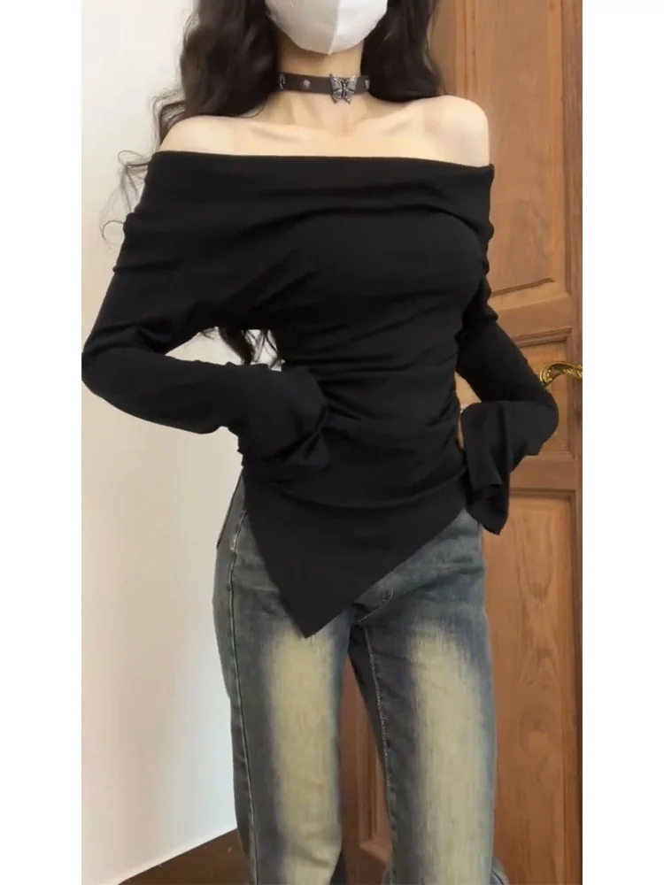 Amerykańskie retro, seksowne dżinsy z mikro rozszerzanymi nogawkami, damskie, wiosenno-jesienne, nowe, elastyczne, wyszczuplające, z wysokim stanem, proste nogawki.