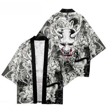 Camicia samurai con stampa dem...
