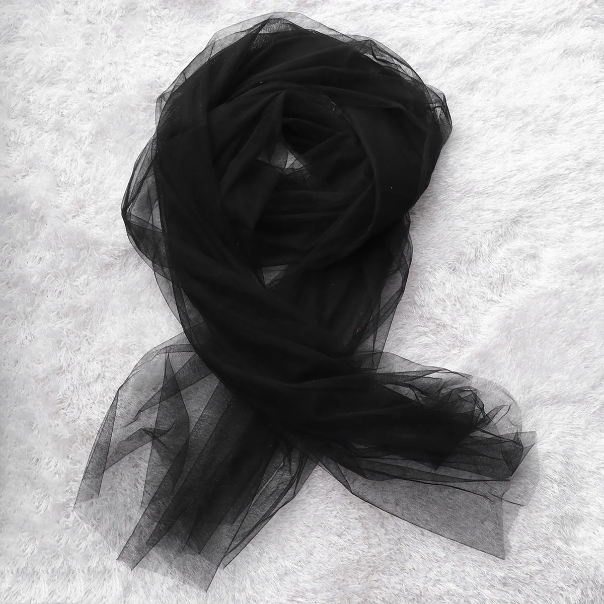 

Black One Tier Drop Veil Elegant 3 Meters Long Hair Accessories Wedding Bridal Veil Photography Prop Photography Veils