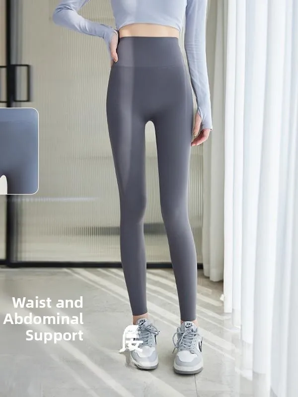 

High-Waist Nine-Foot Tight-Fit Yoga Pants Women's Thin Summer High-Waist Tight-Fit Pants Outerwear Large Size Abdomen Slimmin...