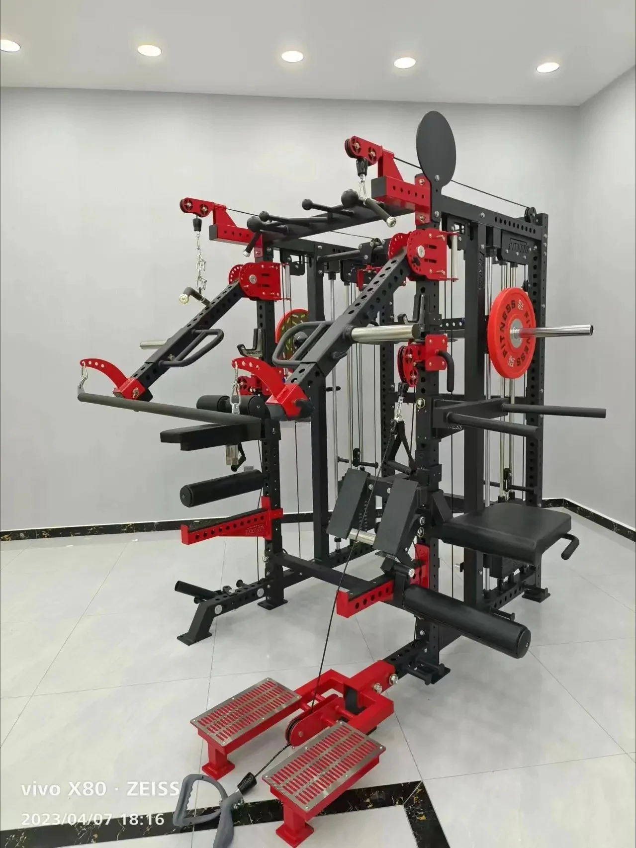 Huishoudelijke commerciële bankdrukken Squat Rack Smith Machine Geïntegreerde trainer Bird Gantry Frame Multi-combinatieapparatuur