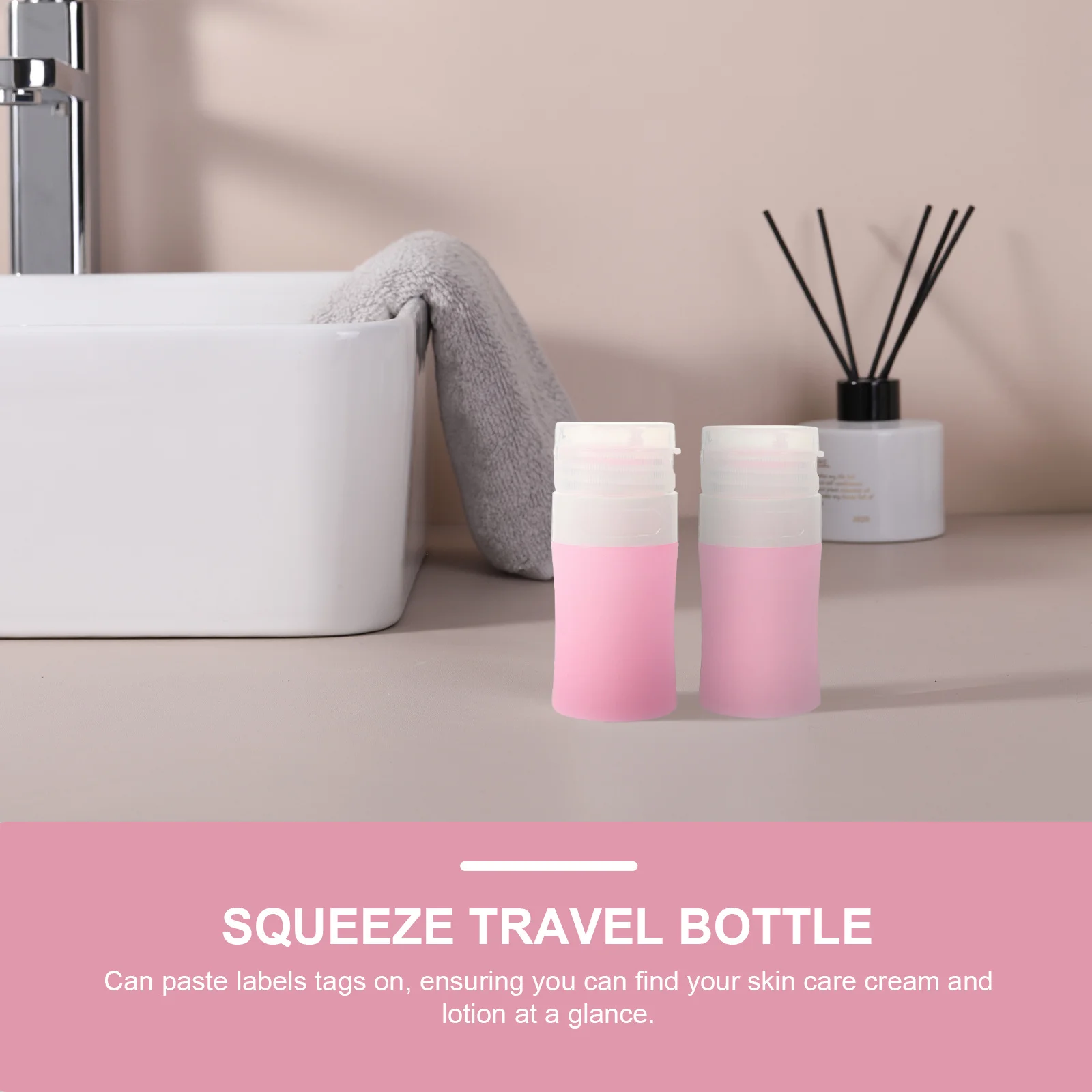 

Travel Size Silicone Bottles Empty Lotion Containers Refillable Shampoo Dispensers Squeezable Sub Bottles