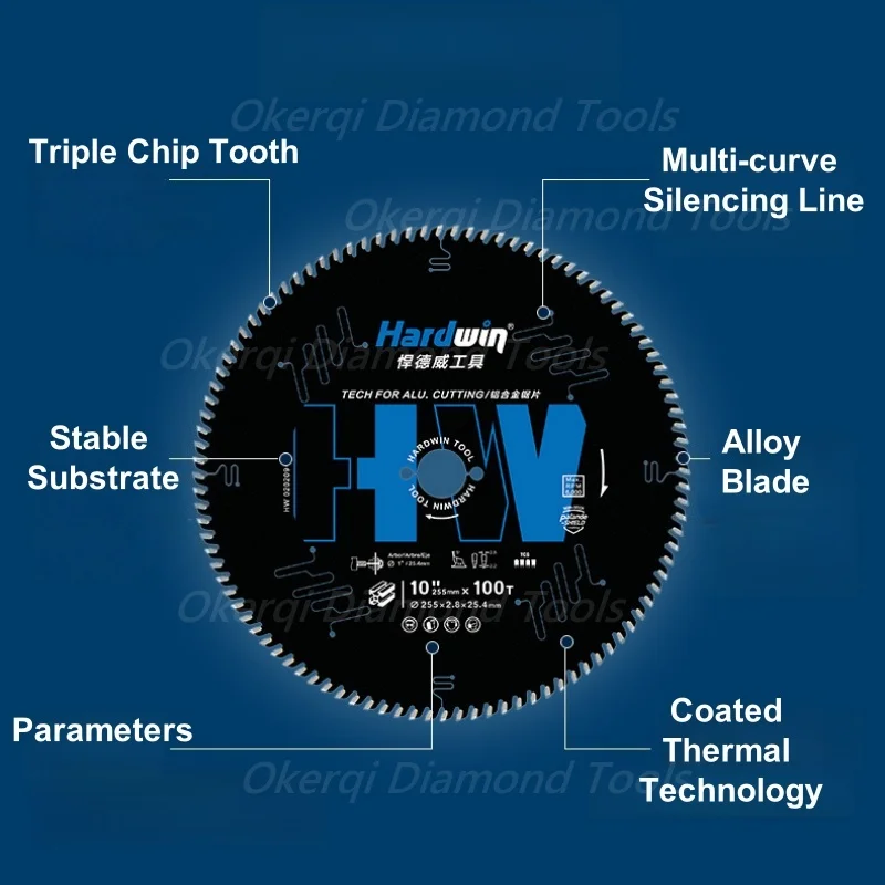 110/185/205/255 مللي متر الألومنيوم وغير الحديدية شفرة المنشار المعدنية TCG أسطوانة تقطيع لسبائك الألومنيوم ، طاحونة زاوية ، منشار دائري