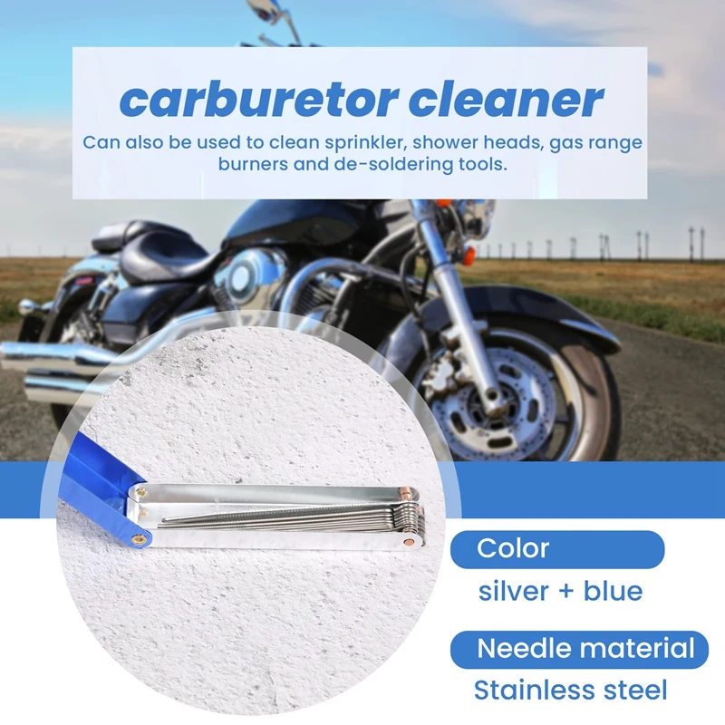 1 Pieces Long Carburetor Jet Cleaning Tool 13 Wire Oxy Acetylene Copper Torch Tip Cleaner Atv Welder Motorcycle Carb Tool Cleani