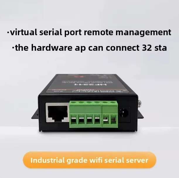RS232/RS485/RS422 to WiFi + Ethernet Serial Server HF2211