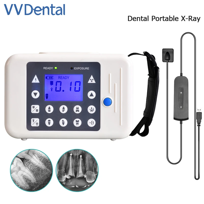 VVDental Portable Dental X-ray Machine High Frequency X Ray Unit Compatible with Digital Sensor X-ray Film Lab Equipment