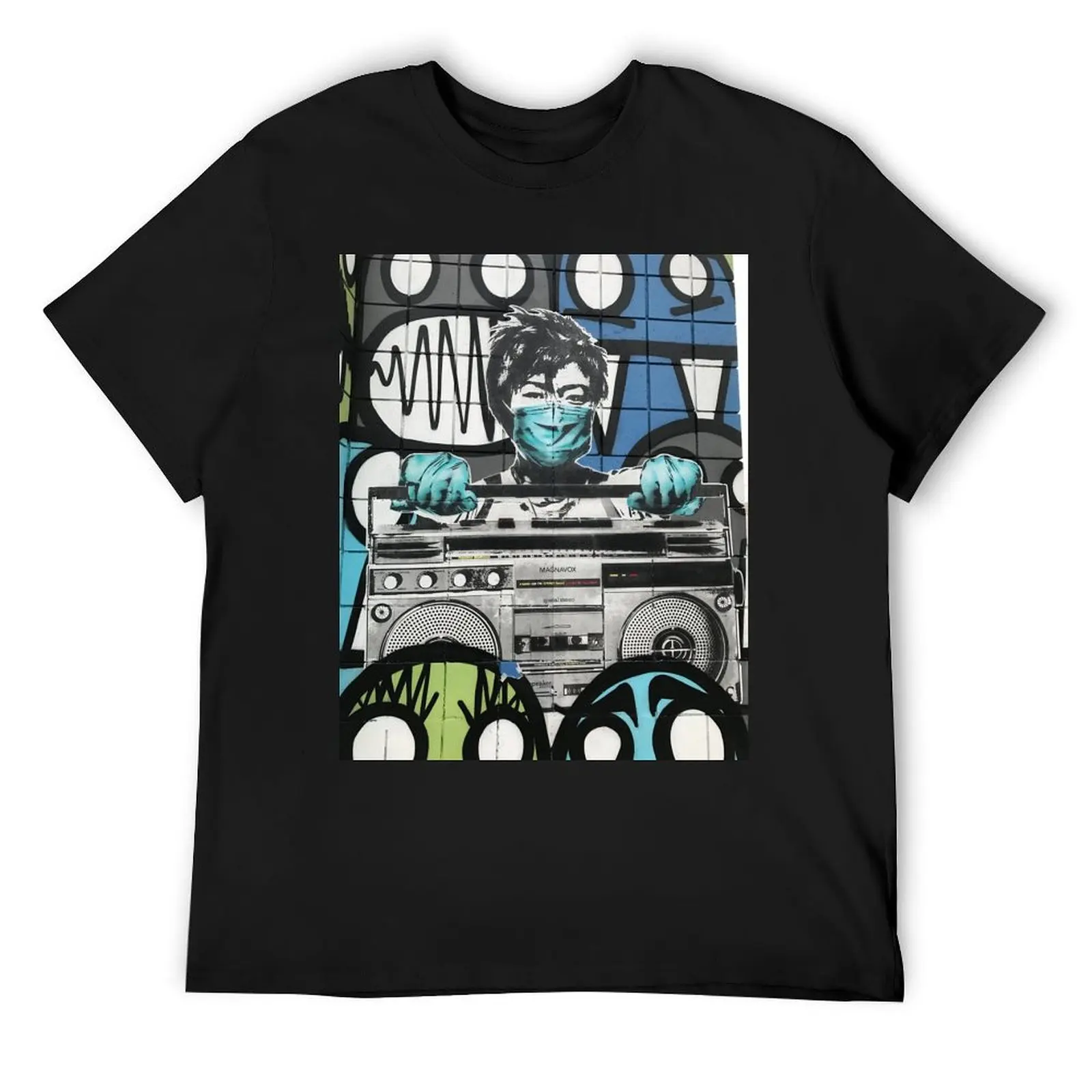 Ghetto Blaster Girl T-Shirt customs design your own Aesthetic clothing heavyweights oversized t shirt mens clothes