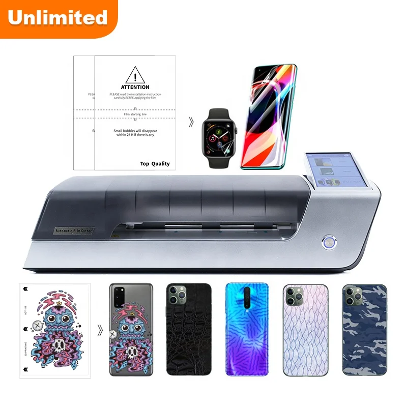 غير محدود صنع الهاتف المحمول تي بي يو هيدروجيل فيلم ورقة الليزر القاطع الراسمة الزجاج المقسى حامي الشاشة آلة القطع