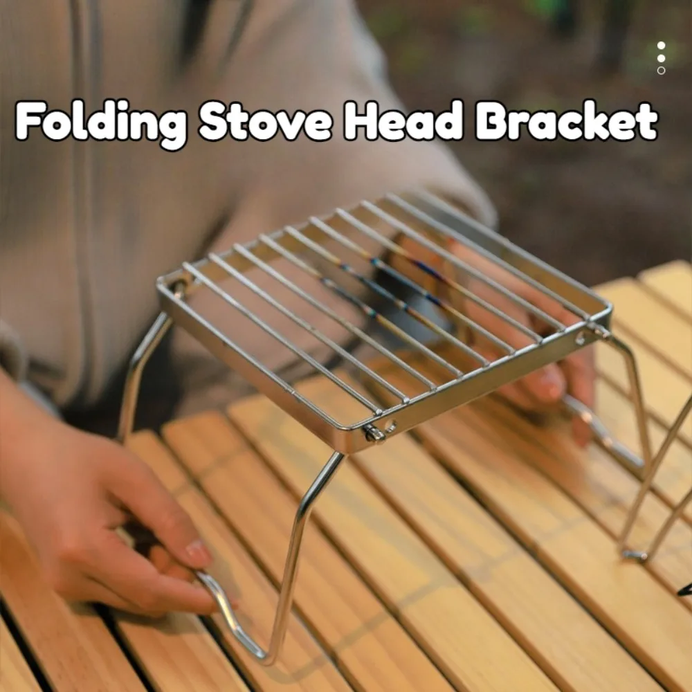 

Портативный мини-складной кронштейн для головки плиты из нержавеющей стали для улицы, набор для гриля для барбекю с подставкой для кастрюль, кронштейн для противня для выпечки