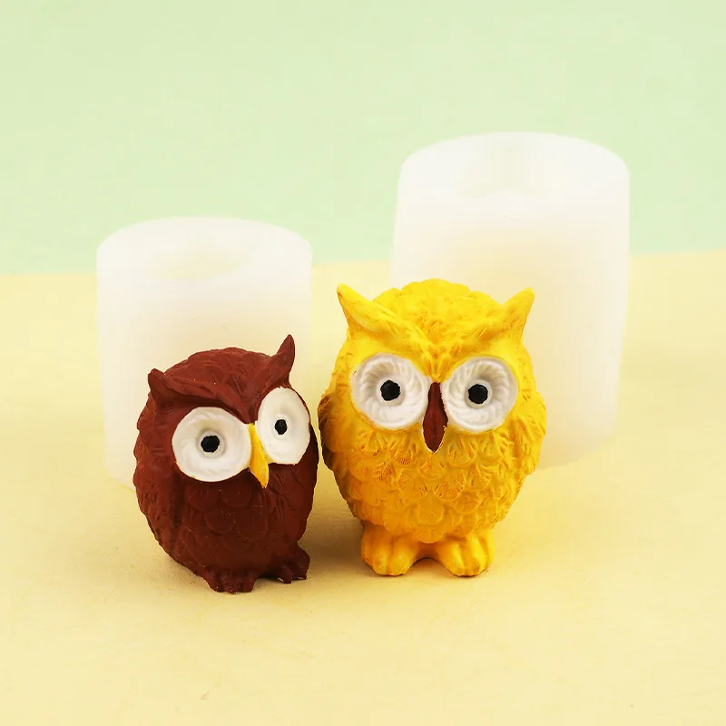 

DIY Owl Silicone Molds 3D Owl Plaster Decoration Chocolate Soft Clay Fondant Baking Accessories Resin Mold Cake Decorating Tools