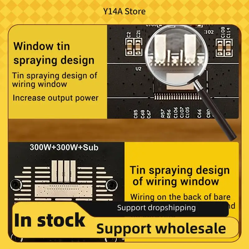 

Y14A SUB600 Интегрированная плата цифрового усилителя TPA3255 2,0 канала 300 Втx2 Бас-носит Тюнинг AMP с поддержкой Bluetooth