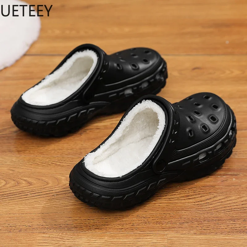 Men's Slipper Comfortable Anti-slip Couple's Slippers for Home Lightweight Man Shoes Men Shoe Velvet Thickening UETEEY Explosive