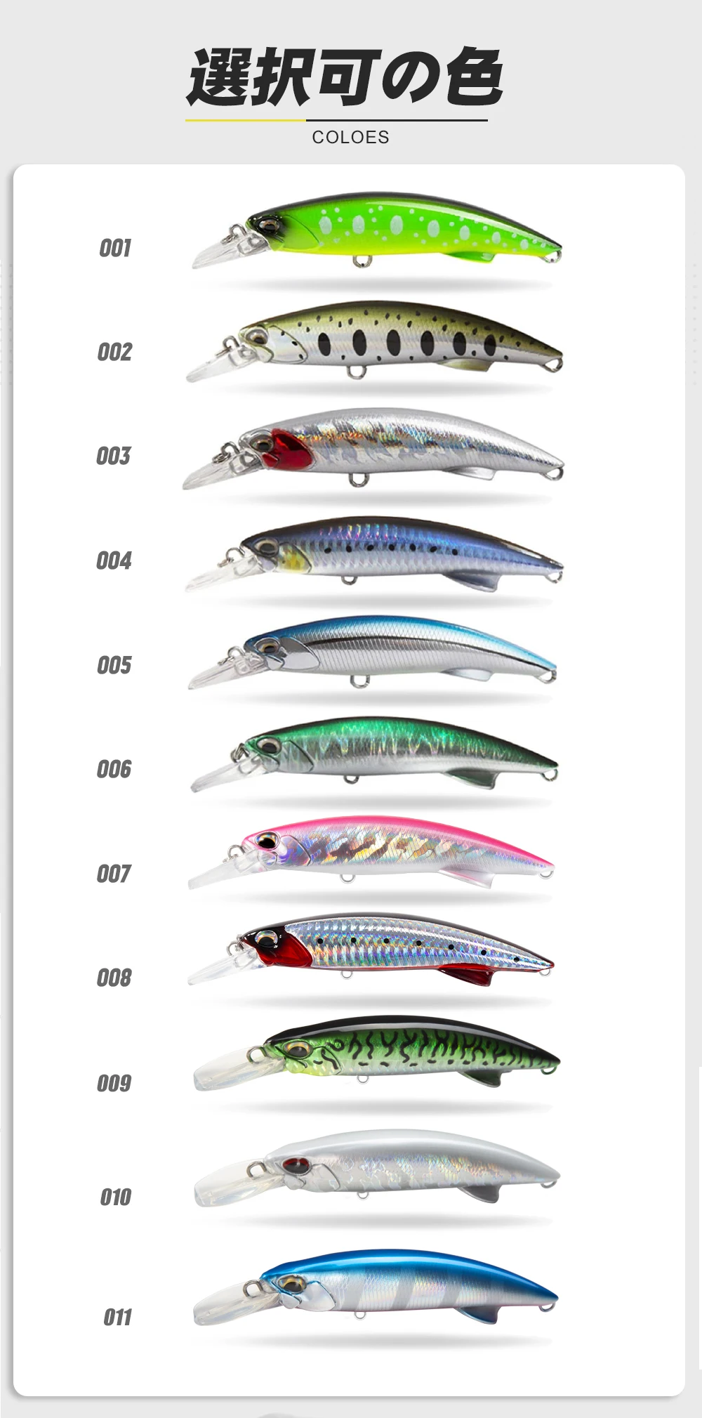 D1 Sea Heavy Sinking Minnow Fishing 92mm 49g 110mm 60g Saltwater Wobbler jigs Big Jerkbaits Swimbait Bass tonno per la Pesca Pesca