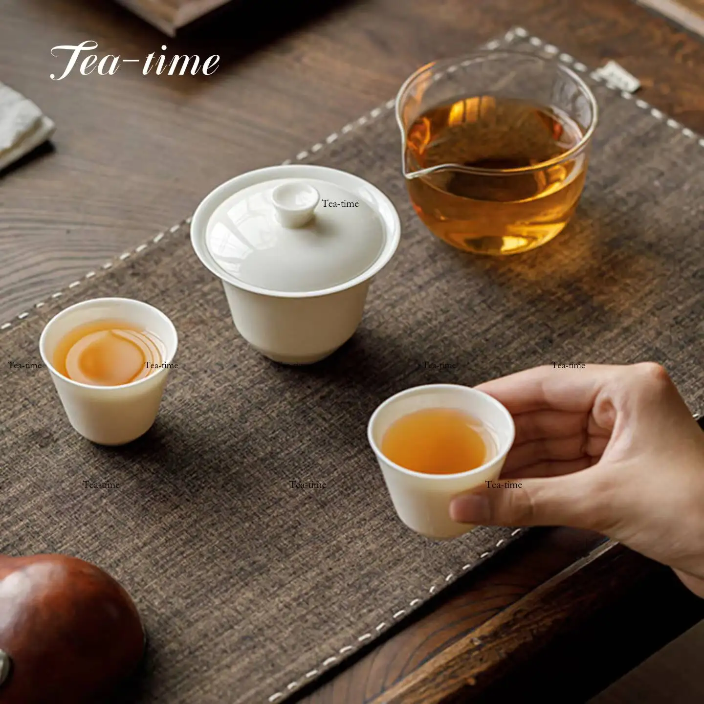 White Ceramic Travel Tea Set Gaiwan Portable Storage Bag Kung Fu Set Outdoor Camping Gongfu Accessories Cups Chinese Porcelain