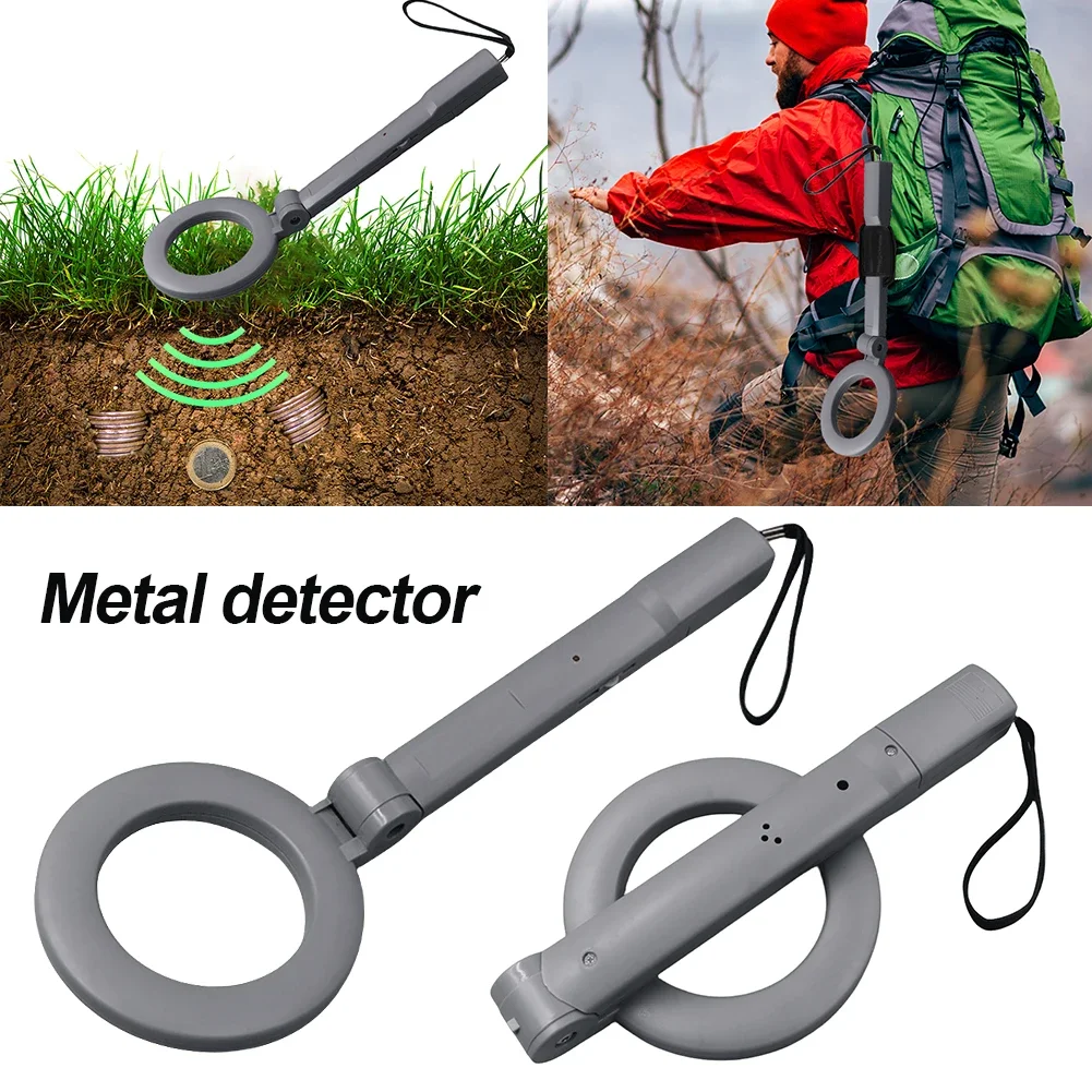 Metal Detector Foldable Underground Metal Detectors High Sensitivity Coil Metal Detect Tool Handheld Alarm for Treasure Hunting