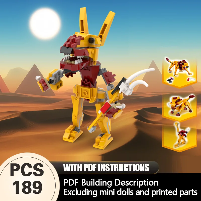 

Creators Animal Series Model MOC Building Bricks Anubis Mecha Modular Technology Gifts Holiday Assemble Children Toys Suit