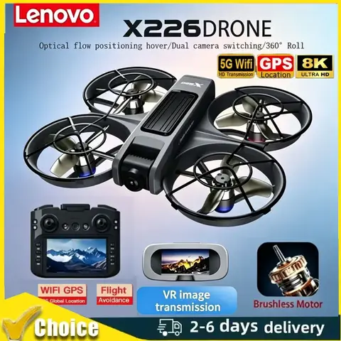Lenovo X226/X226VR 8K Drone Professional Remote Control Helicopter Plane RC Dron With Screen Quadcopter Toys Gift for Kids