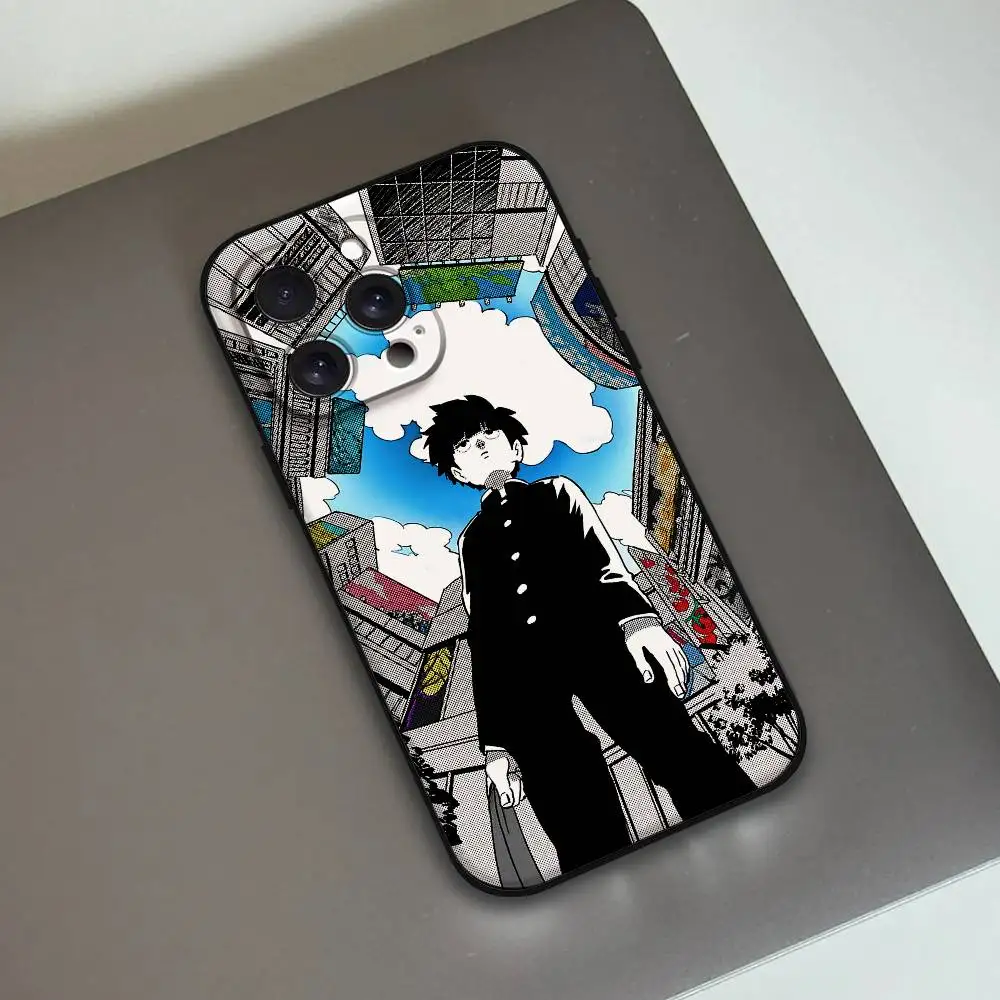 R-Mob D-psycho 100 Capa de telefone preta para iPhone 17/16/15/13/14 Pro Max/ 11Plus/X/Xr/Xs Max/12mini modelos compatíveis