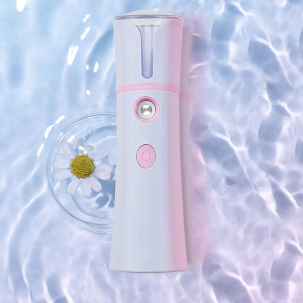 نانو رذاذ جهاز البخار للوجه 25 مل خزان 37 فولت 150 مللي أمبير المحمولة يده المرطب الأبيض جهاز البخار للوجه منظف المسام
