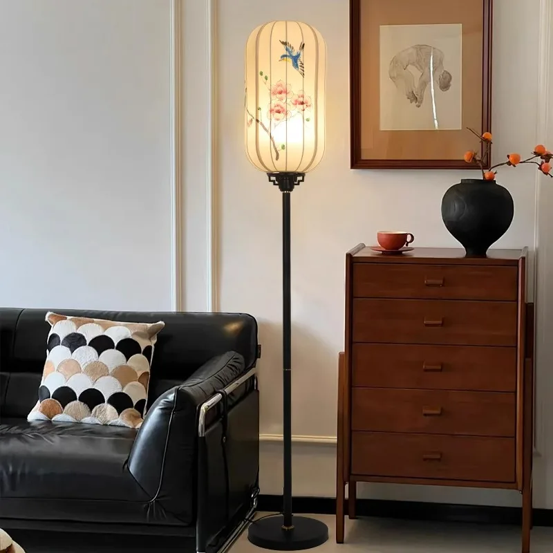 

Floor lamp new Chinese classical living room bedroom study bed and breakfast retro zen lamps