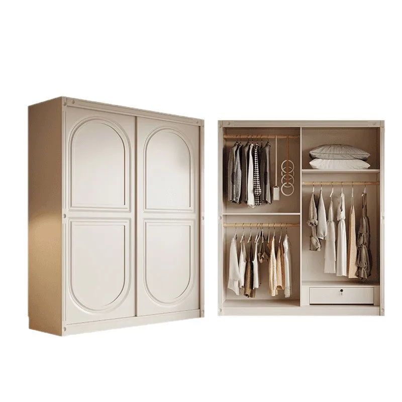 AA  cream sliding door wardrobe household  white wardrobe