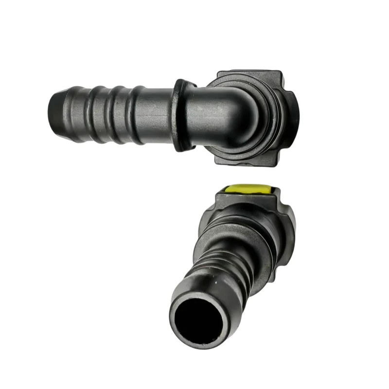 high quality 9.49mm 180 90 degree SAE 3/8 female joint plastic fittings Fuel line quick connector with double clip 2pcs a lot