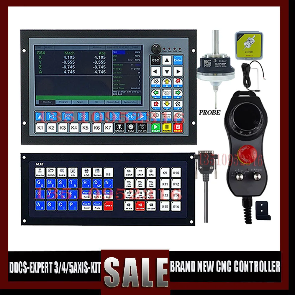 

Newly Upgraded Ddcs-expert 3/4/5 Axis Cnc Controller Kit G Code + Most Extended Keyboard + 3d Edge Finder + Hand Wheel Mpg