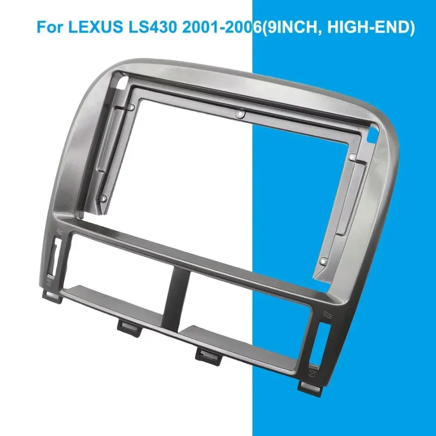For Lexus LS430 2001-2006 9 Inch Car Radio Fascia Frame Dashboard Trim Panel Stereo Screen Mounting Kit