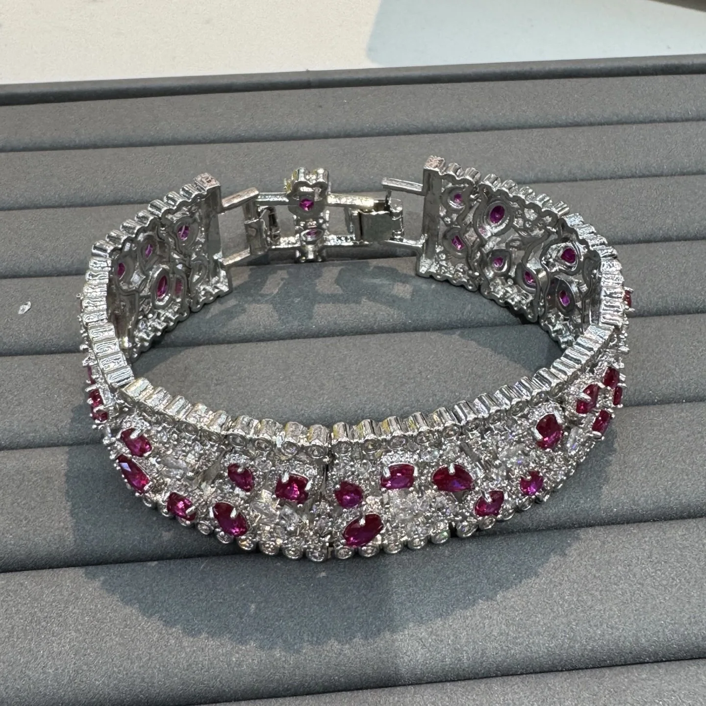 

luxury cubic zirconia bracelet for women shiny jewelry silver gold color gala event wedding party multicolor zircons