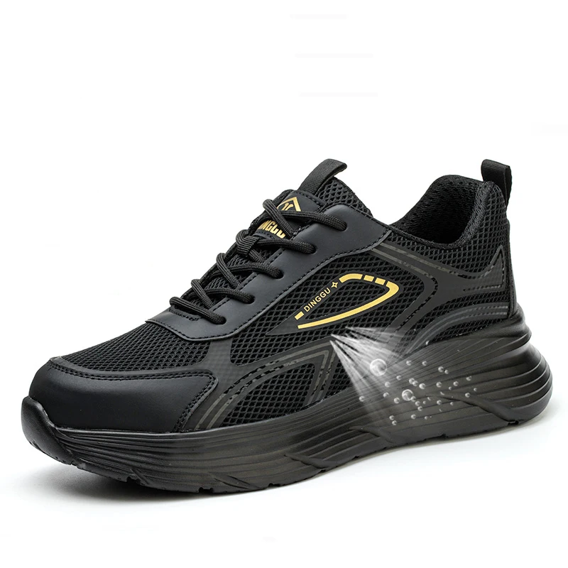 

Мужские повседневные дышащие стальные носки, рабочая защитная обувь, защитные ботинки для рабочих, летние безопасные кроссовки, защитная обувь