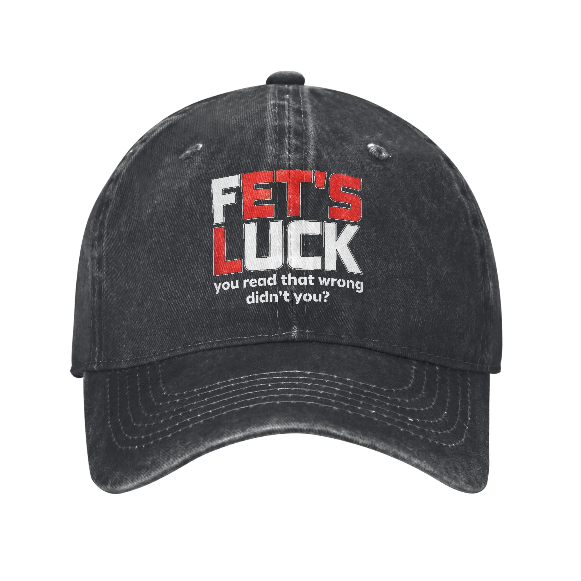 

Забавная бейсболка с надписью «Fets Luck You Read That Wrong Didn't You», повседневная кепка-тракер, солнцезащитная кепка, унисекс, мужская бейсболка