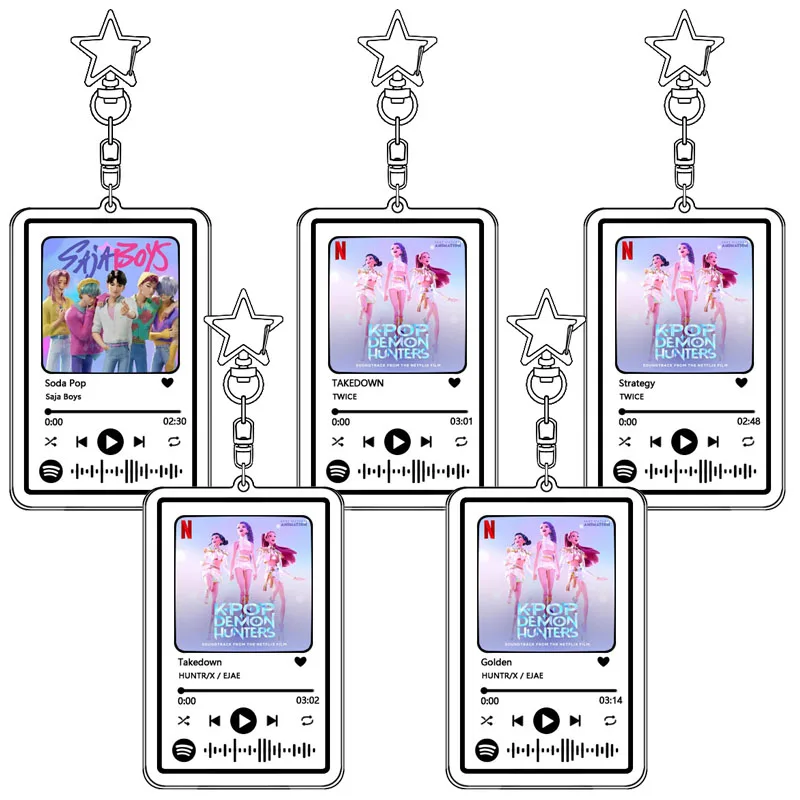 

12 песен Kpop охотники на демонов музыкальный брелок сумка для подруги украсить ‌ Аксессуары Mira, акриловый брелок Lumi, кулон, подарок на день рождения