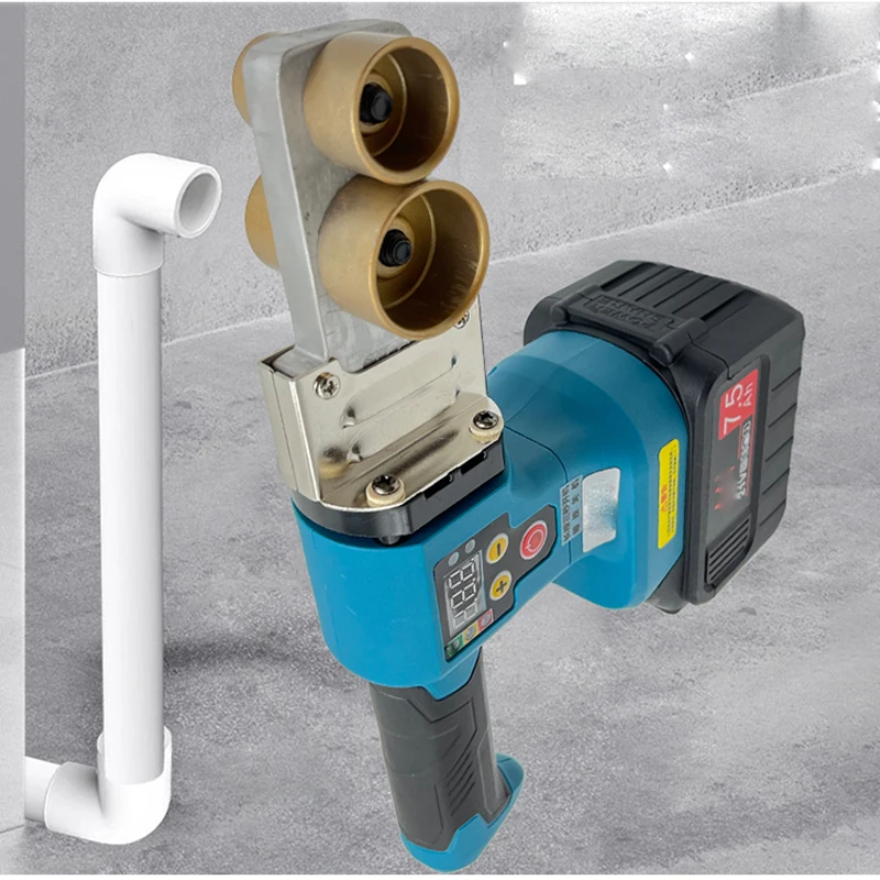 Digital Display Wireless Hot Melter, PPR Water Pipe Welding Machine with Replacement Heads, Lithium Electric Melting Device