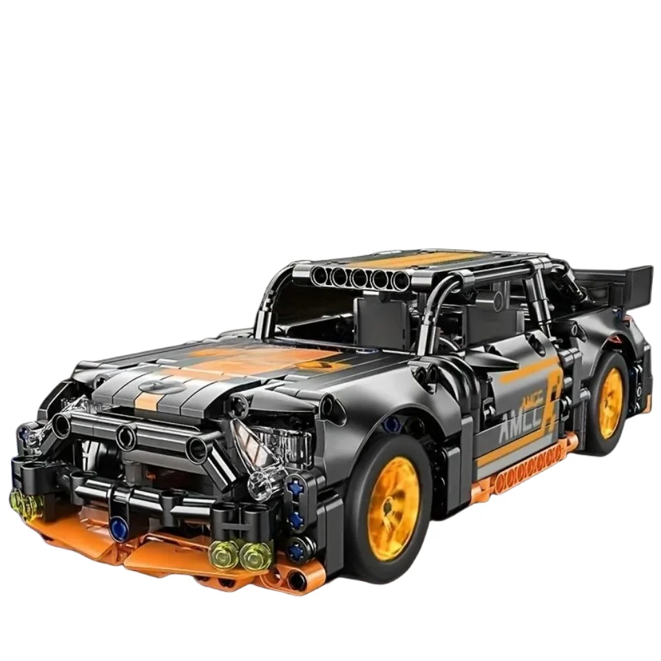 مكعبات بناء نموذج سيارة السباق الفائقة - مجموعة مكعبات بناء السيارات DIY MOC لألعاب البناء للأطفال