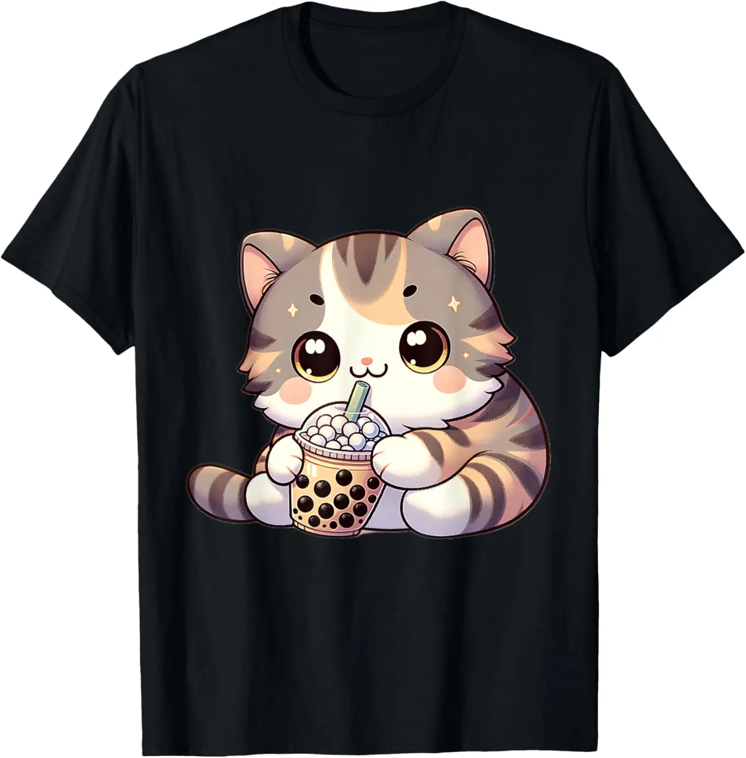 Kawaii Katze Bubble Tea Boba Tee Anime Neko T-Shirt
