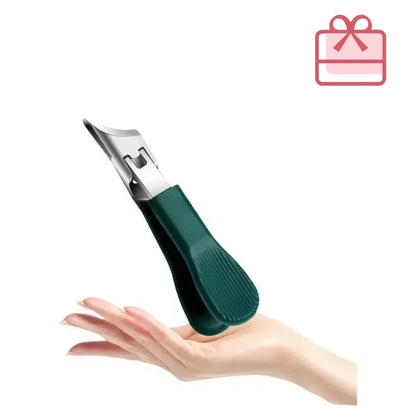 Solución para uñas encarnadas y gruesas: juego de cortaúñas con pico de águila verde de 3 piezas con elevador de lima de uñas