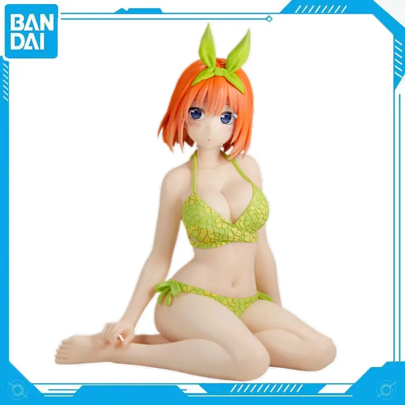 Bandai Genuine Anime Quintessential Hanayome Nakano Yotsuba The Quintessential Quintuplets Figure Model 12cm PVC Toy Gift Doll