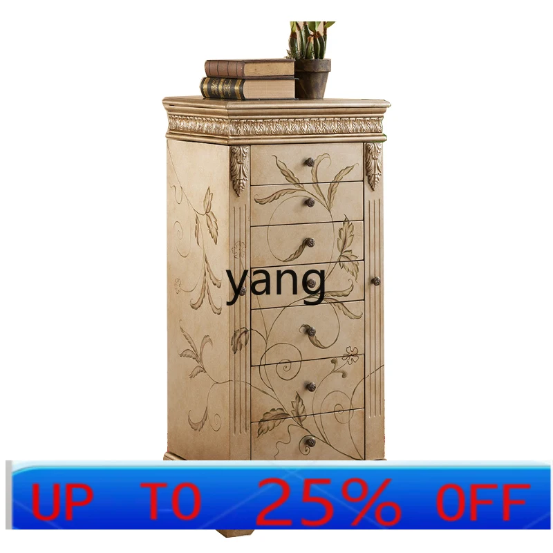 

LH retro hand-painted dresser side small chest cabinet jewelry jewelry porch storage bedside storage cabinet