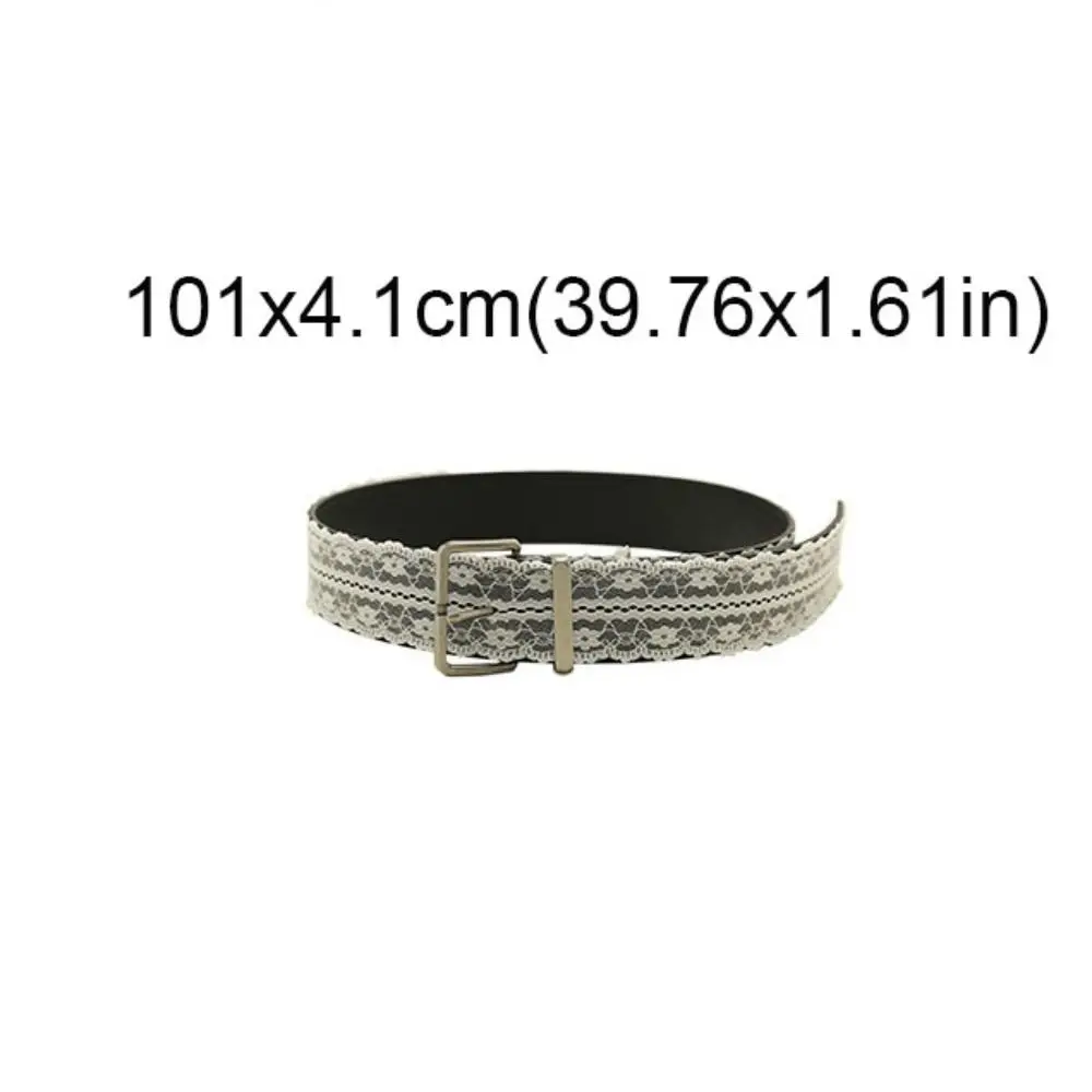 ヴィンテージフラワーレースウエストベルト Pu レザーカレッジスタイルの女性のベルト Y2k パンクドレスジーンズベルトストリート