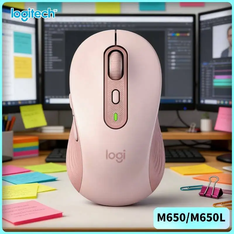 

Беспроводная эргономичная мышь Logitech M650 — мягкая подставка для большого пальца, резиновые накладки, усовершенствованное оптическое отслеживание, 20-месячное время работы от Bluetooth-аккумулятора