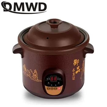 DMWD Smart Slow Cooker stufato di vapore per uso domestico multifunzione BirdsNest tonico incinta integratore per bambini fodera di sabbia viola nutriente