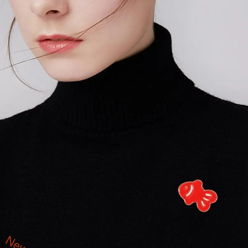 السمك دبوس سبيكة الفضة الذهب هدية المجوهرات للارتداء اليومية ملحقات الملابس