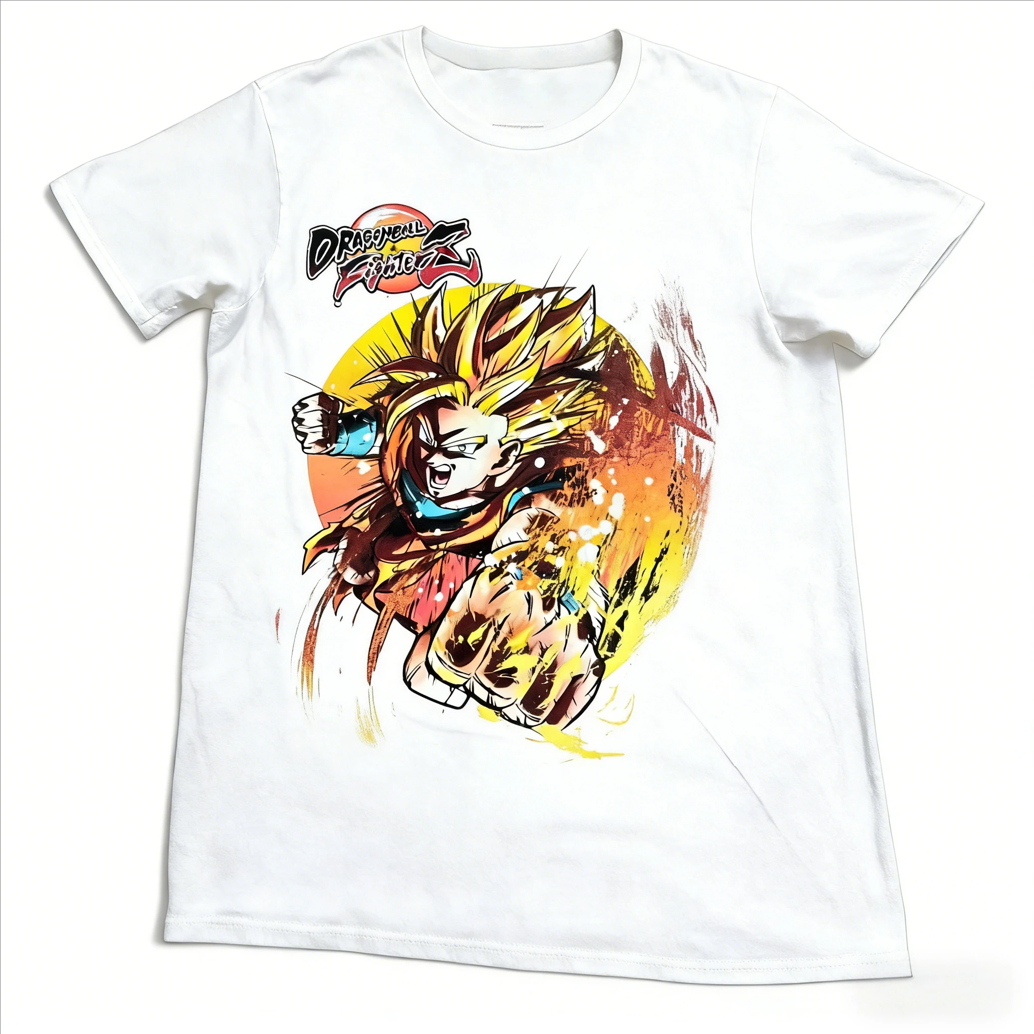 

Bandai 2026 New Dragon Ball Z Battle Hot Blood Fashion Pattern Printed Fashion Men's Short Sleeve Parent-Child Loose T-Shirt