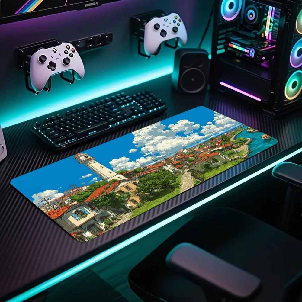 Beautiful Painting Scenery Mouse Pad Laptops Gaming Deskmat  Mousepad Anime Office Carpet Gamer Keyboard Computer mat rubber mat