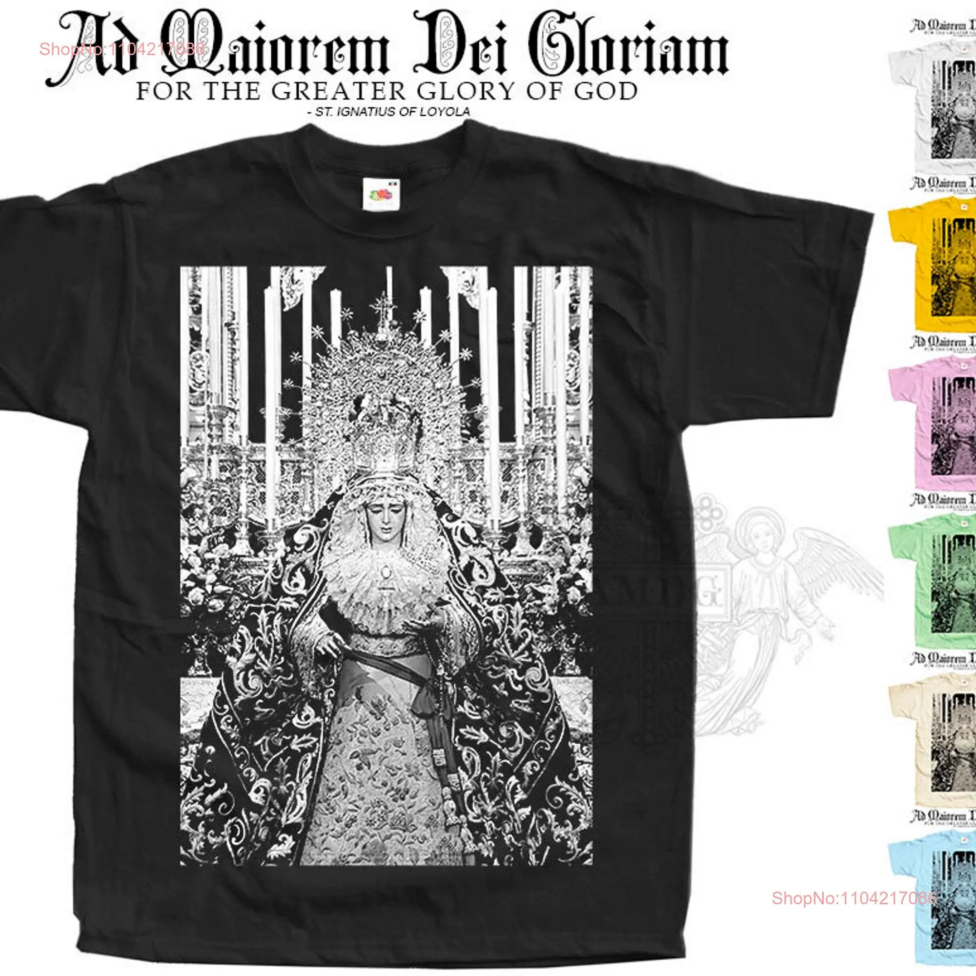 The Virgin of Candelaria Our Lady Candle La Morenita V2 T SHIRT Catholic All Sizes S 5XL long or short sleeves