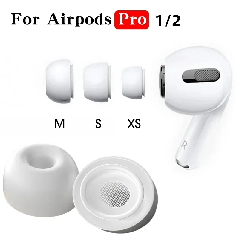 3 Pairs Replacement Eartips For AirPods Pro 1st 2nd Gen Ear Tips Buds Silicone Rubber Eartips Earbuds Cap Gel Accessories S/M/L