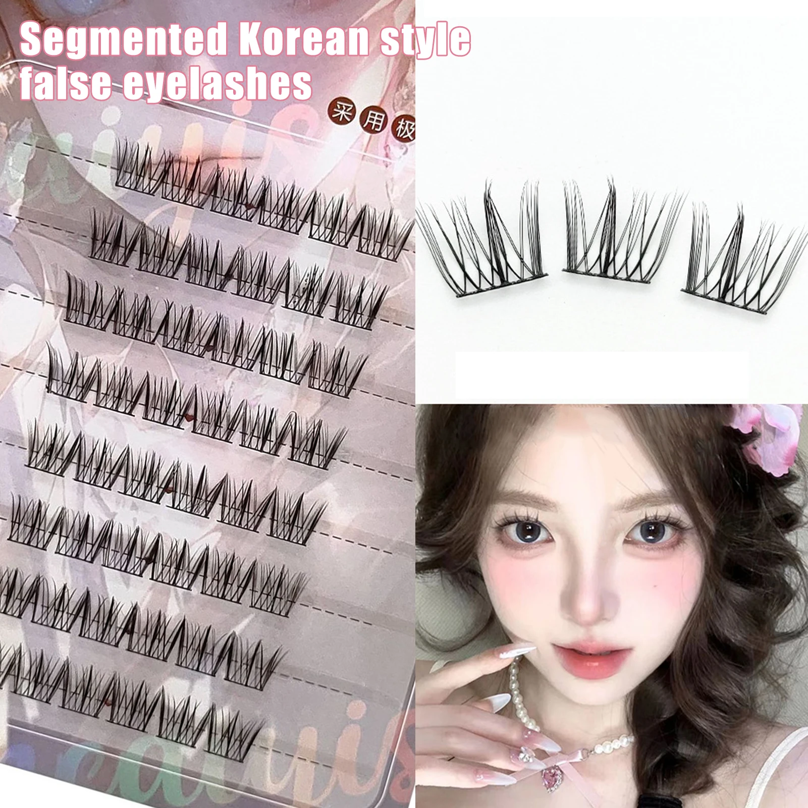 Simulation Grafted False Eyelashes Korean Women Cosplay Thick Stage Natural Eyelashes for Daily Party Extension Makeup