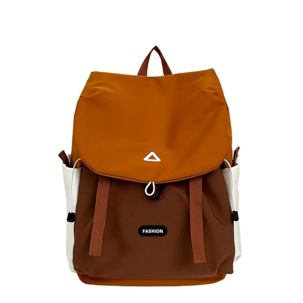 

Casual Nylon Outdoor Backpack Color-blocked Large Capacity Students Schoolbag Lightweight Teens Daypack